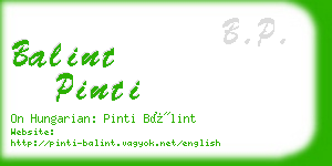 balint pinti business card